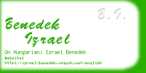 benedek izrael business card